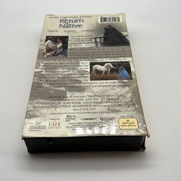 The Return of the Native 1994 Hallmark VHS Tape Clive Owen, Catherine Zeta-Jones - Picture 2 of 3